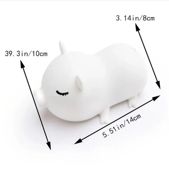 NEW Cute Piggie Night Light! So Adorable Soft White Light Oink! - Picture 4 of 4